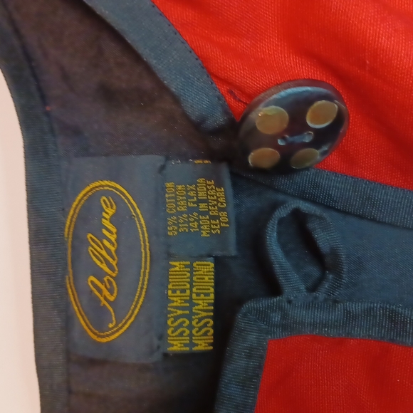 Allure red long sleeve jacket size medium w/ patches of animal print squares - Picture 5 of 10